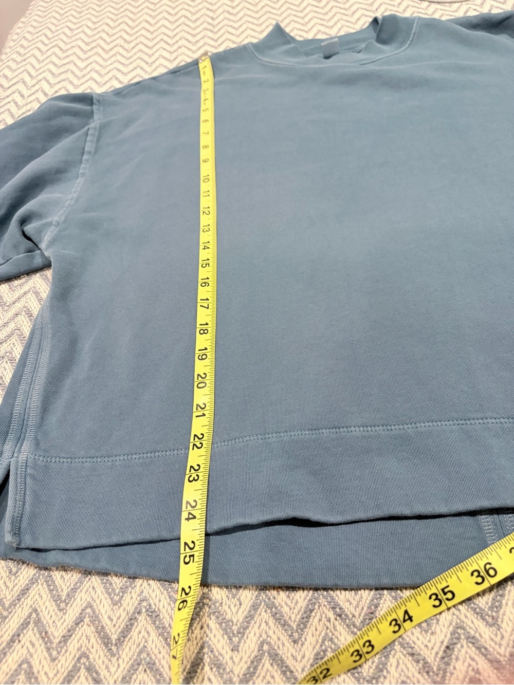 Old Navy Women’s XL Blue Oversized Mock Neck Sweatshirt Side Slits - Picture 8 of 8
